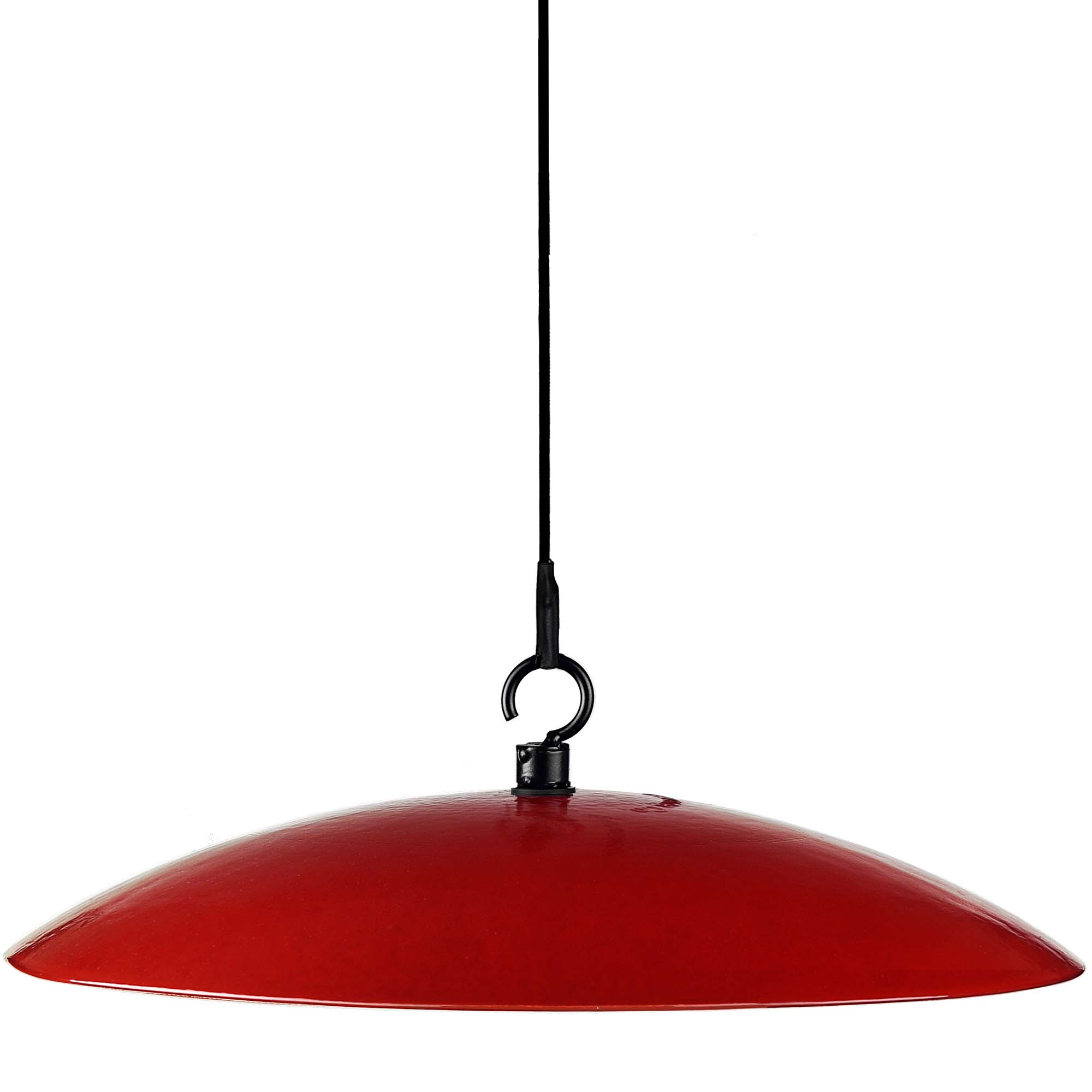 Mosaic Birds Glass Baffle Dome Ruby Red
