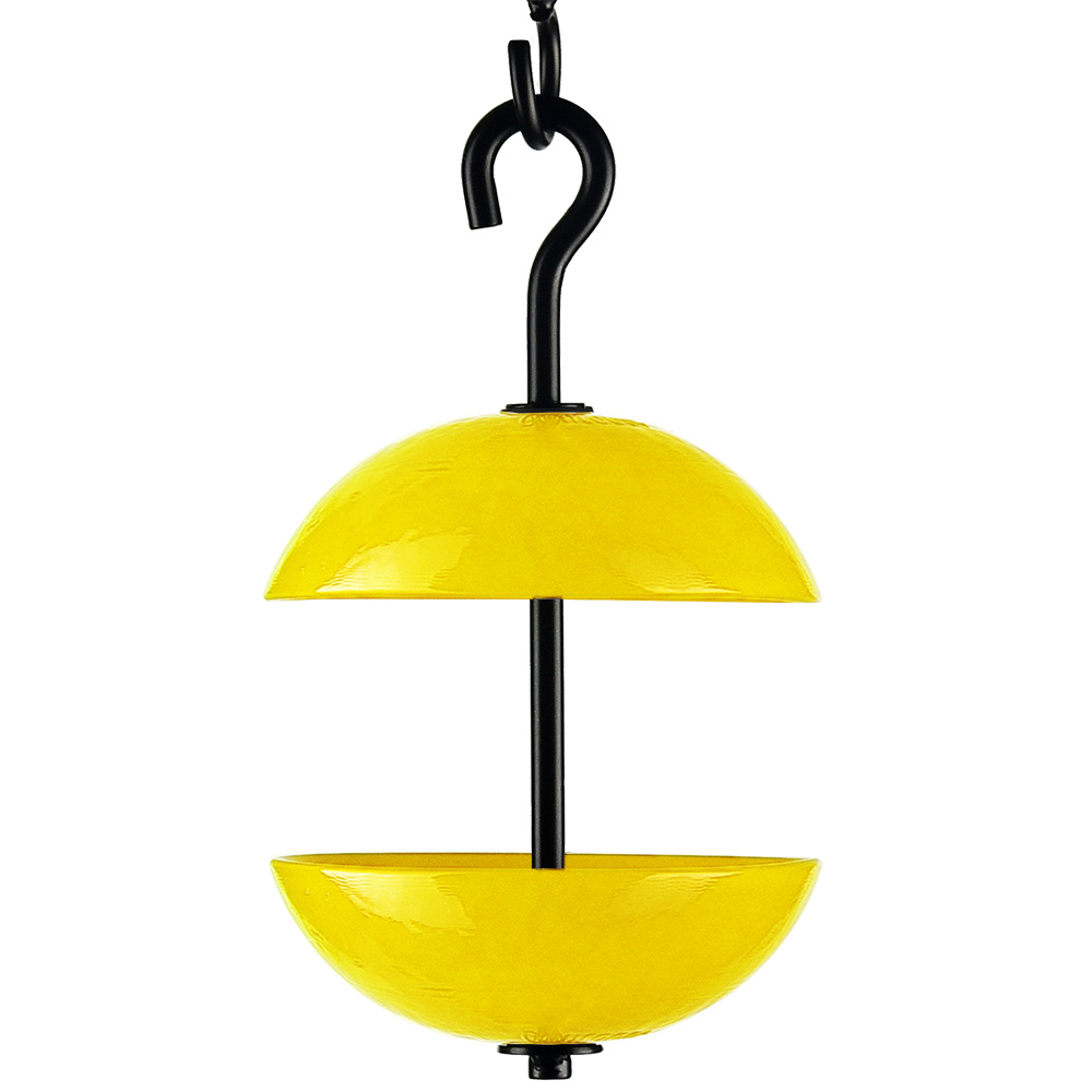 Double Hanging Poppy Feeder Solid Yellow