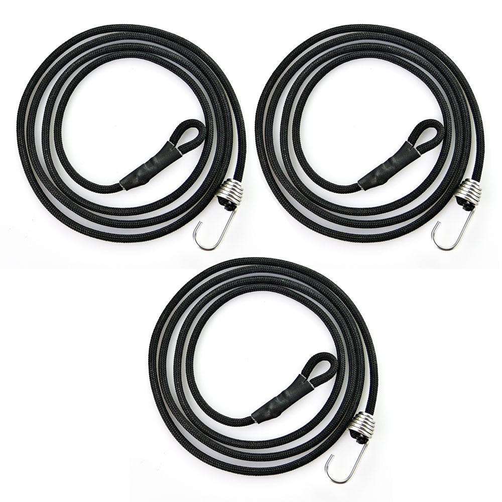 Set of 3 - 48" Nylon Rope with Stainless Steel Hook Bulk